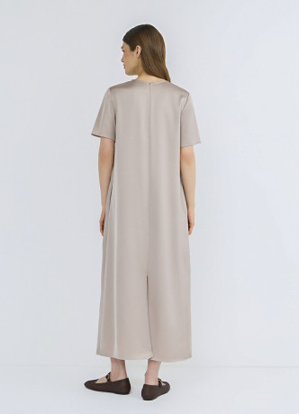 Сатиновое платье-футболка