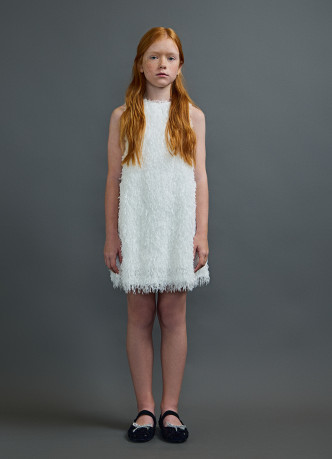 Фактурное платье мини для девочек