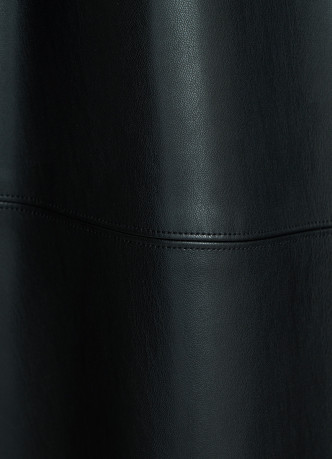 Юбка миди А-силуэта из искусственной кожи