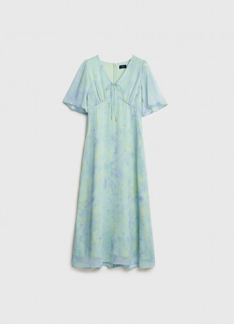 Принтованное платье из шифона