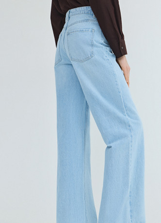 Джинсы Wide leg с высокой посадкой