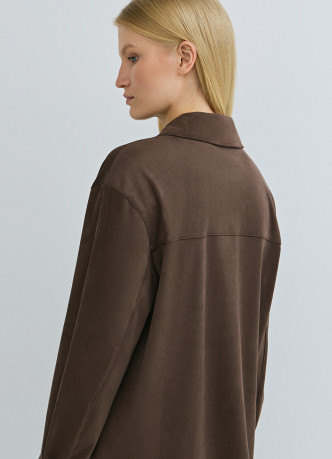 Рубашка из искусственной замши