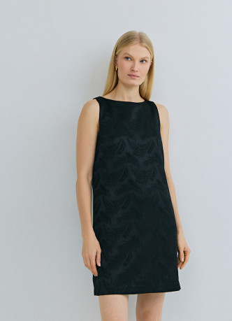 Платье мини из жаккарда