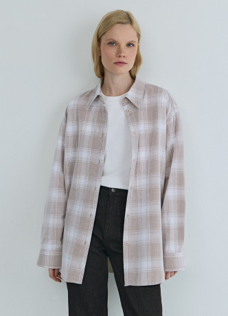 Вельветовая рубашка в клетку