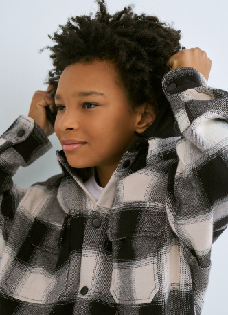 Куртка-рубашка с капюшоном для мальчиков