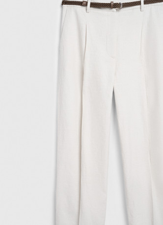 Зауженные брюки с поясом