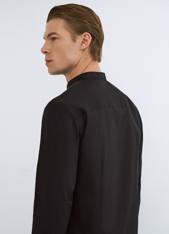 Рубашка c воротником мао