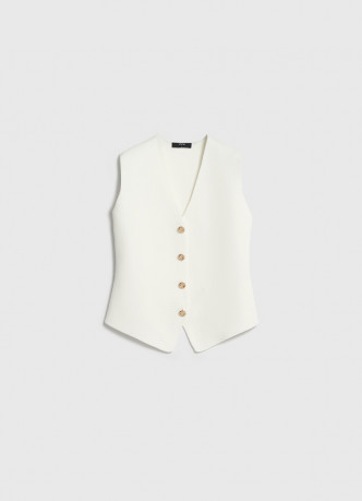 Вязаный жилет на пуговицах