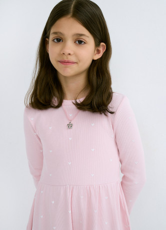 Трикотажное платье c принтом для девочек