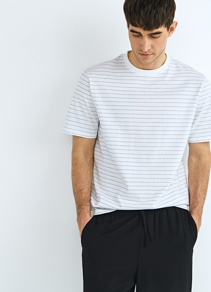 Футболка из хлопка в полоску