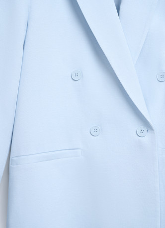 Двубортный льняной жакет