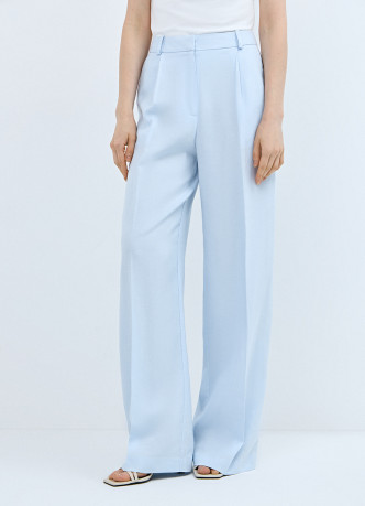 Прямые брюки со льном