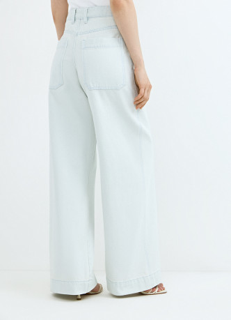 Широкие джинсы из плотного денима