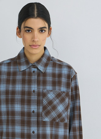 Рубашка в клетку из хлопка