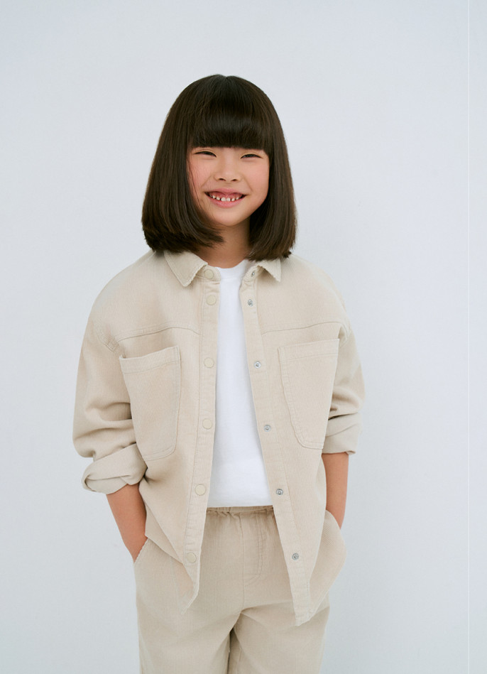 Вельветовая рубашка для девочек