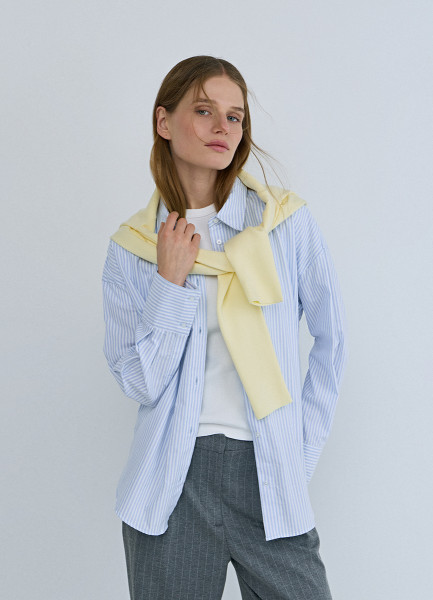 

Рубашка из хлопка, Голубой