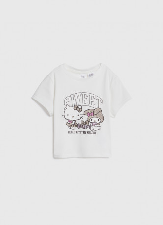Футболка с принтом Hello Kitty для девочек