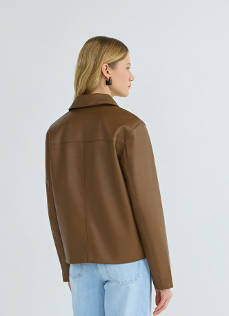 Куртка из искусственной кожи