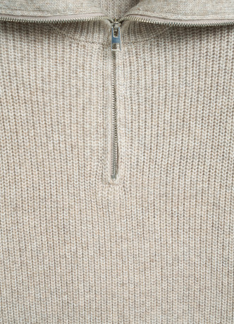 Джемпер с воротником-стойкой на молнии