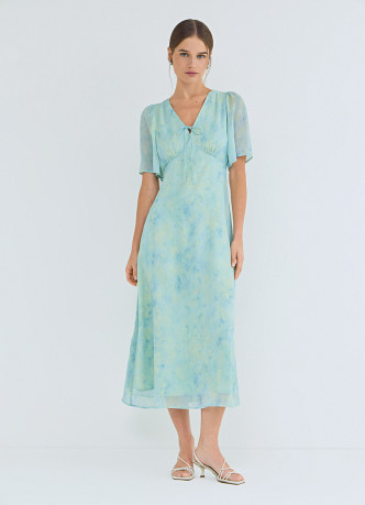 Принтованное платье из шифона