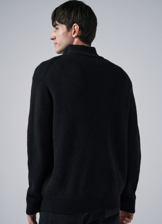 Джемпер с воротником-стойкой на молнии