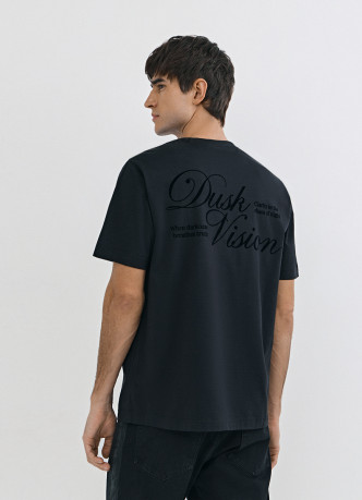 Футболка из мерсеризованного хлопка с принтом