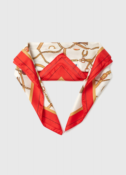 

Шарф из шёлка, Красный