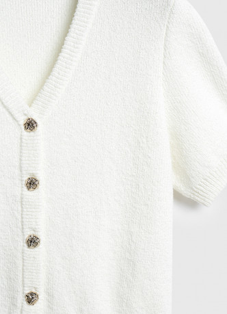 Укороченный кардиган с коротким рукавом