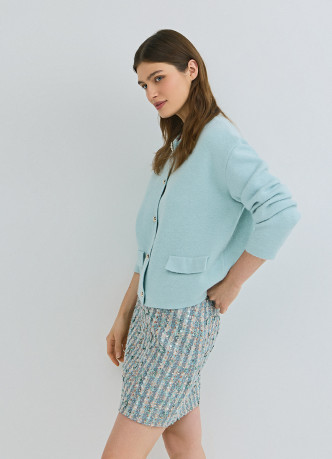 Юбка мини из твида