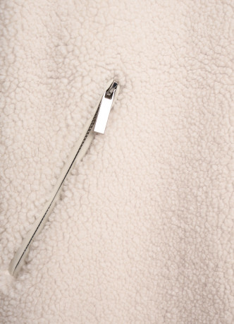 Толстовка из шерпы с воротником на молнии