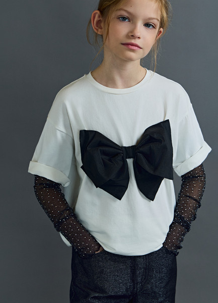 

Митенки со стразами для девочек, Черный