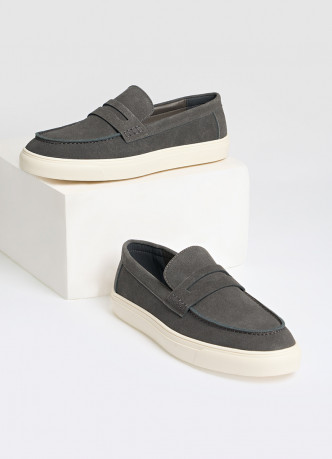 Лоферы из искусственной замши