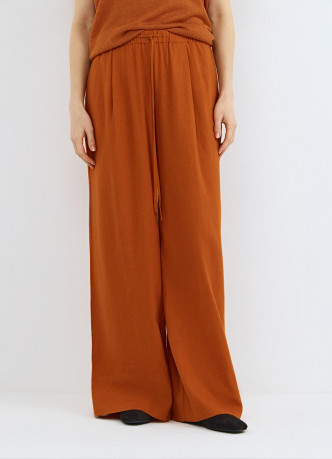 Широкие льняные брюки