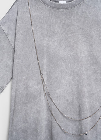 Футболка с цепью для девочек