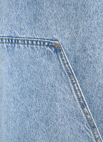 Джинсовая куртка на молнии с капюшоном