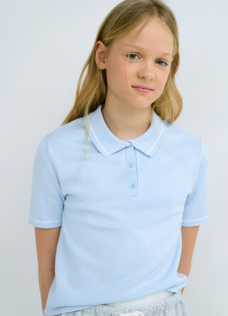 Вязаное поло для девочек