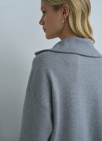 Джемпер с воротником на молнии