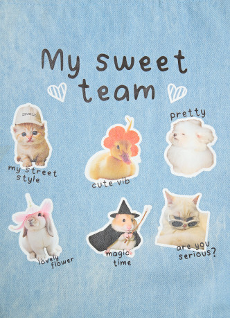 Сумка-шоппер из денима для девочек