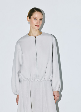 Льняной бомбер на молнии