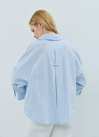 Рубашка в полоску с рукавом 3/4