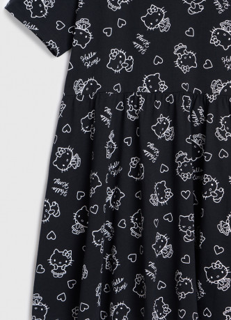 Трикотажное платье c принтом Hello Kitty для девочек