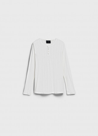 Пижамный лонгслив из ажурного трикотажа