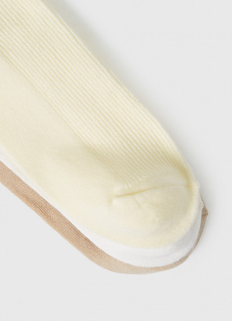 Высокие носки в рубчик для девочек, 3 пары