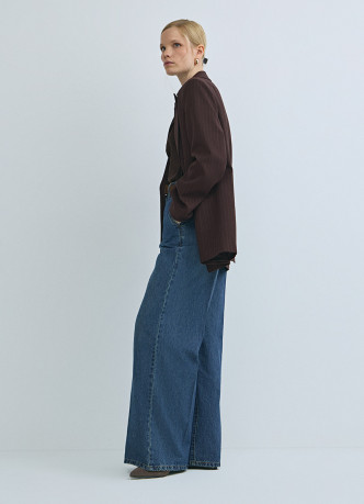 Широкие джинсы Wide leg с высокой посадкой