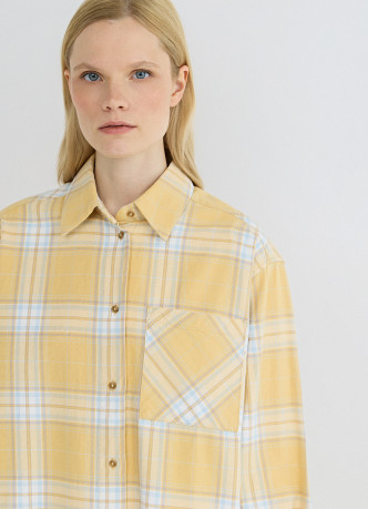 Рубашка в клетку из хлопка
