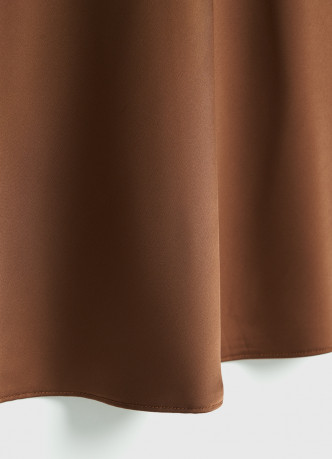 Сатиновая юбка А-силуэта