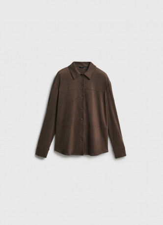 Рубашка из искусственной замши