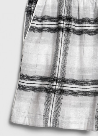 Пижамные шорты в клетку из фланели