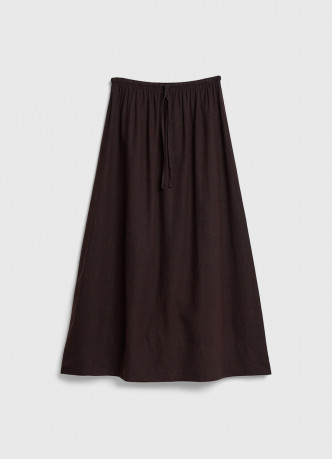 Юбка изо льна с поясом на кулиске