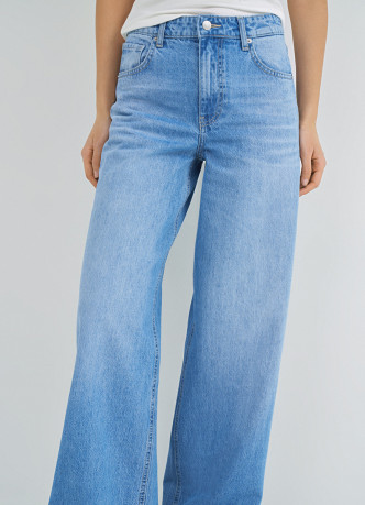 Ультраширокие джинсы с высокой посадкой